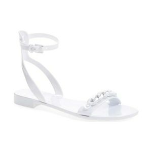 Michael Kors Wynne Jelly Sandal, White, Size 6